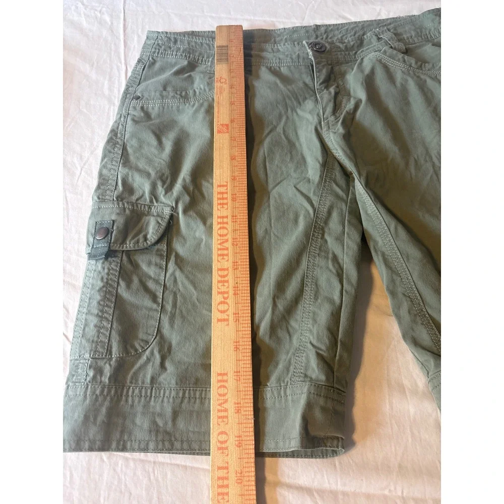 Kuhl Cargo Shorts Womens 8 Green Good Hiking‎ Outdoor Utility Sage Olive
